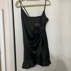 Forever 21 black satin dress NWT